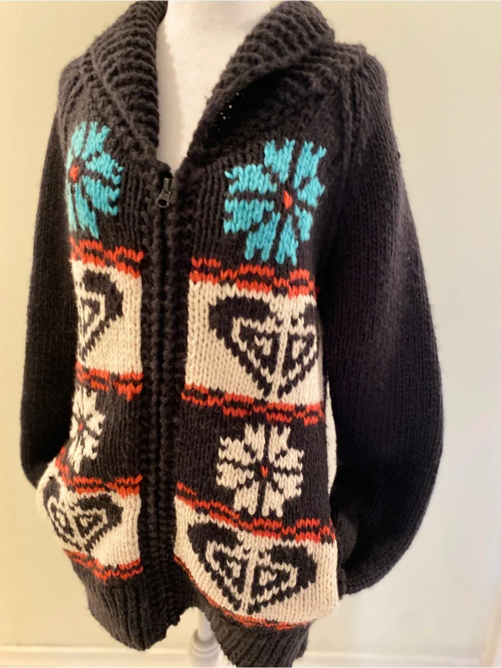Roxy Y2K Cowichan Zip Sweater - Fair Isle Knit - Picture 2 of 9